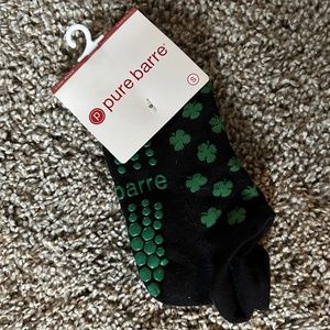 NWT - Pure Barre Socks, Shamrocks, Size S